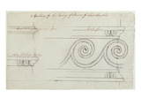 Design for the Mouldings on the Staircase, Headfort House, 1772 Giclee Print by Robert Adam
