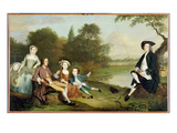 Portrait of a Family, Traditionally known as the Swaine Family of Fencroft, Cambridgeshire, 1749 Giclee Print by Arthur Devis