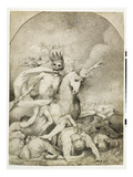 Death on a Pale Horse, C.1775 (Pen and Black Ink on Wove Paper) Giclee Print by John Hamilton Mortimer