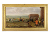 Lord Portmore Watching Racehorses on Exercise on Newmarket Heath, C.1735 (Oil on Canvas) Giclee Print by John Wootton