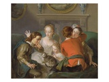 The Sense of Touch, C.1744-47 (Oil on Canvas) (See also 129301 and 129302) Giclee Print by Philippe Mercier