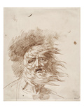 King Lear in the Storm (Pen and Bistre Ink on Paper) Reproduction procédé giclée par George Romney