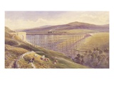 Belah Viaduct, 1869 (W/C and Gouache with Pen and Ink on Paper) Giclee Print by John Osborn Brown
