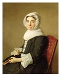 Mary Adam, 1754 (Oil on Canvas) Giclee Print by Allan Ramsay