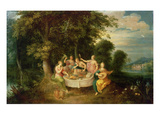 The Five Senses (Oil on Panel) Giclee Print by Frans Francken
