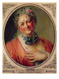 Portrait of the Singer Pierre De Jelyotte (1713-97) in Female Costume, C.1745 (Oil on Canvas) Giclee Print by Charles Antoine Coypel