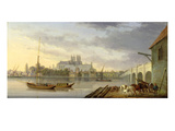 A View of Westminster Bridge and the Abbey from the South Side, 1818 (Oil on Panel) Giclee Print by William Anderson