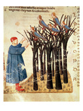Dante and the Souls Transformed into Birds, from 'The Divine Comedy' by Dante Alighieri (1265-1321) Giclee Print by  Italian