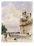 View Near the Pont Royal, with the Pavillon De Flore, Tuileries Giclee Print by Thomas Shotter Boys