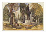 Near the Caravan Bridge, Smyrna, 1843 (W/C over Graphite) Giclee Print by William James Muller