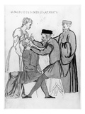 Eye Surgery to Remove Cataracts (Pen and Ink on Paper) (B/W Photo) Giclee Print by  Spanish