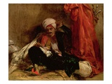 A Seated Turk, 1826 (Oil on Canvas) Giclee Print by Richard Parkes Bonington