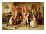 Children Acting the 'Play Scene', Act Ii, Scene Ii, from 'Hamlet', 1863 (Oil on Canvas) Giclee Print by Charles Hunt