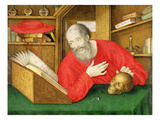 St. Jerome in His Study, 1650 (Bodycolour and W/C on Vellum) Giclee Print by Alexander Marshal