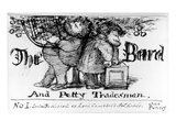 The Bard and Petty Tradesman, 1868 (Pen and Ink on Paper) Giclee Print by Dante Charles Gabriel Rossetti