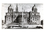 Basilica of Santa Maria Maggiore, 1702 (Engraving) Giclee Print by Alessandro Specchi