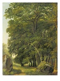 A Wooded Landscape (Oil on Paper on Panel) Giclee Print by Ramsay Richard Reinagle