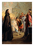 The Disgraced Boyar and a Jester, 1891 (Oil on Canvas) Giclee Print by Nikolai Vasilievich Nevrev