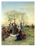 Funeral Repast at the Grave, 1884 (Oil on Canvas) Giclee Print by Vladimir Egorovic Makovsky