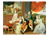 George, 3rd Earl Cowper, with the Family of Charles Gore, C.1775 (Oil on Canvas) Giclee Print by Johann Zoffany