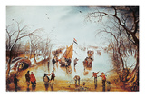 Winter Scene (Panel) Giclee Print by Adriaen Pietersz. Van De Venne