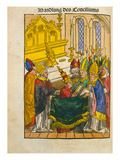 Martin V Is Installed as Pope at the Council of Constance, from 'Chronik Des Konzils Von Konstanz' Giclee Print by Ulrich Von Richental