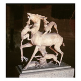 Deer Attacked by Dogs, from the House of the Stags (Marble) Giclee Print by  Roman