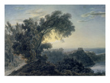The Lake of Albano and Castle Gandolfo (W/C over Graphite on Wove Paper) (See also 151685) Giclee Print by John Robert Cozens