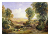 The Junction of the Severn and the Wye with Chepstow in the Distance, 1830 (W/C on Paper) Giclee Print by David Cox