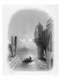 Moonlit Scene in Venice, Engraved by Robert Brandard, 1846 (Engraving) Giclee Print by George Cattermole