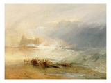 Wreckers - Coast of Northumberland, with a Steam Boat Assisting a Ship Off Shore, 1834 Giclee Print by Joseph Mallord William Turner