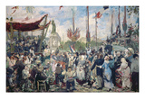 Study for 'Le 14 Juillet 1880', 1880-84 (Oil on Canvas) Giclee Print by Alfred Roll