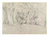 Ancient Trees, Lullingstone Park, 1828 (Graphite on Paper) Giclee Print by Samuel Palmer