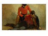 A Highlander, Black Watch Attending a General of Hussars, Possibly Lord Uxbridge Giclee Print by George Jones