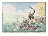 Extirpation of the Plagues of Egypt:- Destruction of Revolutionary Crocodiles, 1798 Giclee Print by James Gillray