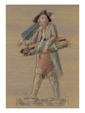 The Umbrella Seller (Gouache on Card) Giclee Print by  Lesueur Brothers