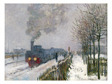 Train in the Snow or the Locomotive, 1875 (Oil on Canvas) Giclee Print by Claude Monet