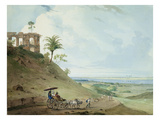 Ruins on Pir Pihar, Near Monghy, Bihar, 1790 (W/C over Graphite on Paper) Giclee Print by Thomas Daniell