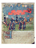 Entrance of Charles Vii (1403-61) into Toulouse (Vellum) Giclee Print by  French