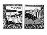How Queen Guenever Rode on Maying, Illustration from 'Le Morte D'Arthur' by Thomas Malory, 1894 Impressão giclée por Aubrey Beardsley How Queen Guenever Rode on Maying, Illustration from 'Le Morte D'Arthur' by Thomas Malory, 1894 Impressão giclée por Aubrey Beardsley