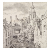 View of the Courtyard of the House of the Archers of the St. Sebastian Guild Giclee Print by Jacob Isaaksz. Or Isaacksz. Van Ruisdael