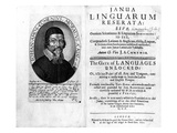 Frontispiece and Titlepage to 'Janua Linguarum Reserata' with a Portrait of Jan Amos Komensky Giclee Print by  Czech