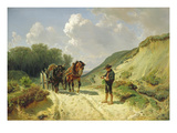 Two Types of Harness, C.1855 (Oil on Canvas) Giclee Print by Hermann Kauffmann