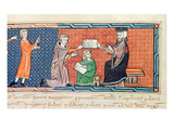 Guillaume Jaubert Taking an Oath before King James I (1207-76) of Majorca Giclee Print by  Spanish