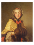 Portrait of Louis-Henriette De Bourbon-Conti, with Muffler (Oil on Canvas) Giclee Print by Jean-Marc Nattier