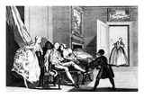 Stealing a Kiss, C,1743 (Engraving) Giclee Print by Francis Hayman