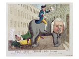 Carlo Khan Detron'D or Billy's Triumph, London, 24th March, 1784 (Colour Etching) Giclee Print by James Sayers