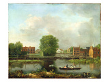 A River Landscape, Possibly a View from the West End of Rochester Bridge, 1800-10 (Oil on Canvas) Giclee Print by John Inigo Richards
