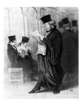 Les Gens De Justice, Cartoon from 'Le Charivari', 26 March, 1846 (Litho) Giclee Print by Honore Daumier