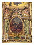 Re-Establishment of Navigation Rights in 1663, Ceiling Painting from the Galerie Des Glaces Giclee Print by Charles Le Brun